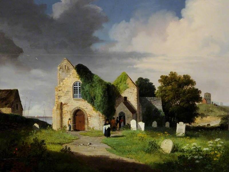 View of St Sampson's Church by John Young, 1826 (courtesy Guernsey Museum)